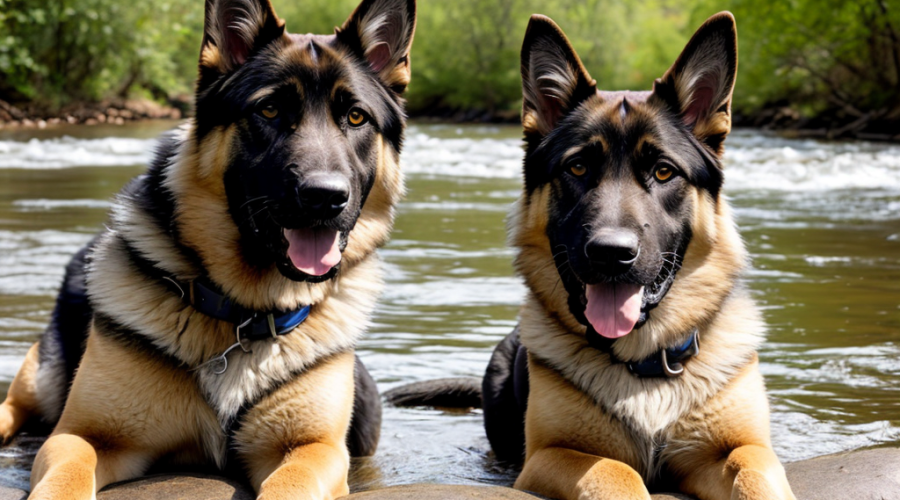 German Shepherd Grate Dane Mixes River