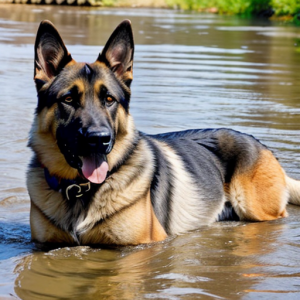 Grate Dane German Shepherd Mix in River