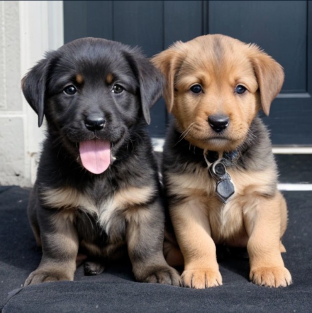 two german shepherd lab mix puppies