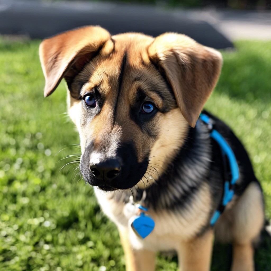 very cute tan german shepherd lab mix