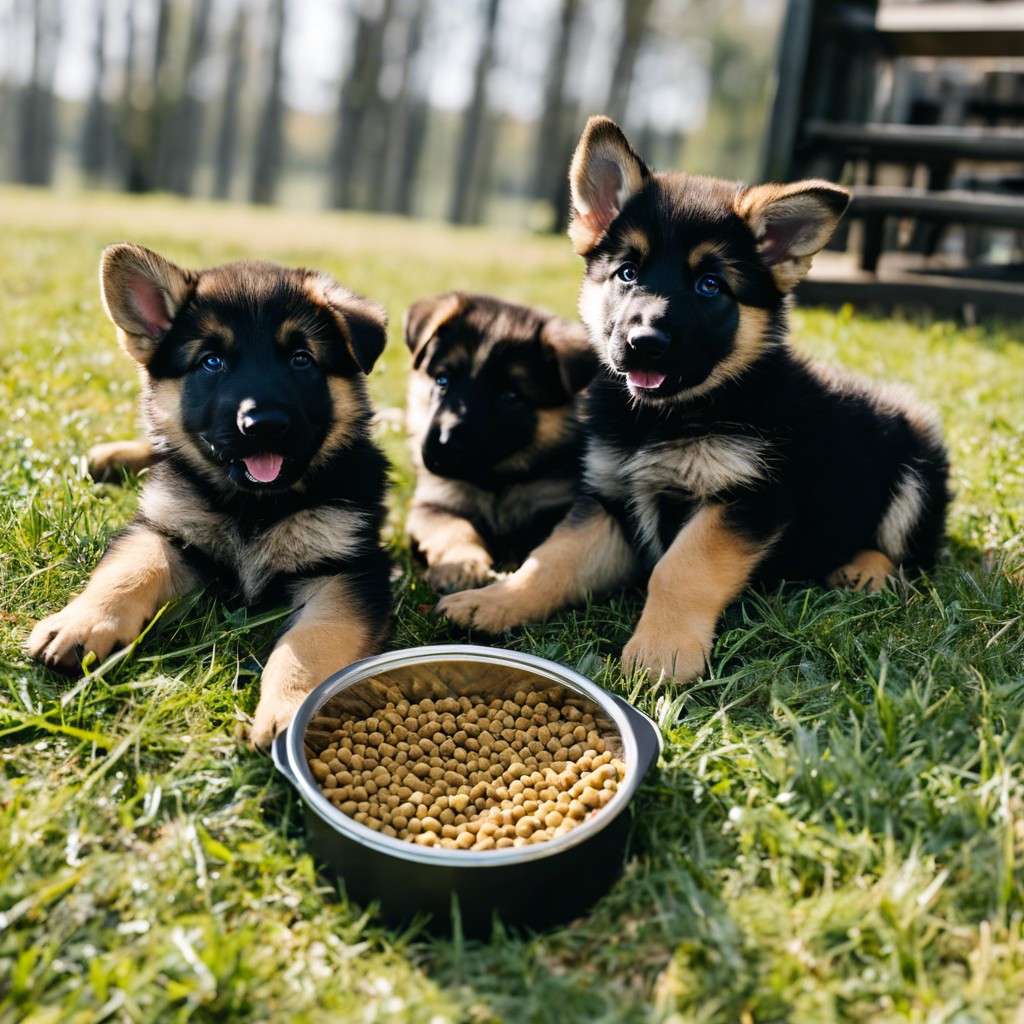 german shepherd puppies food