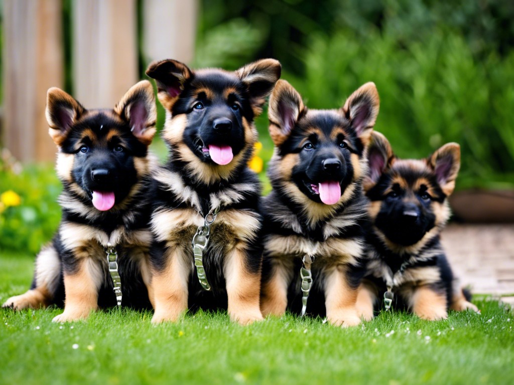 hungry german shepherd puppies