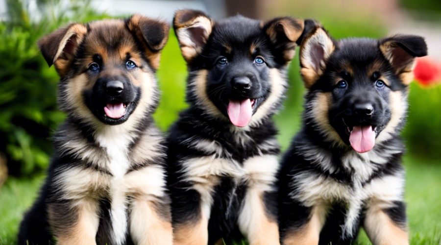 bi-color german shepherd puppies