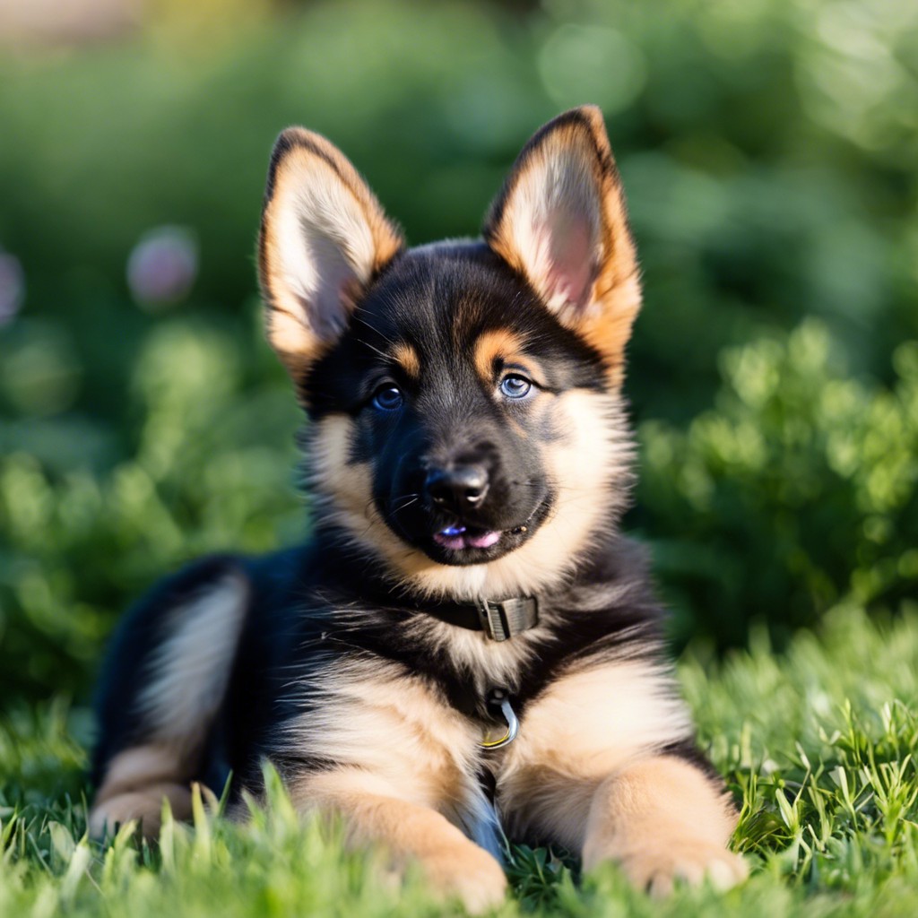 rich bicolor german shepherd puppy