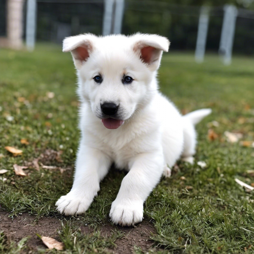 albino german shepherd puppy