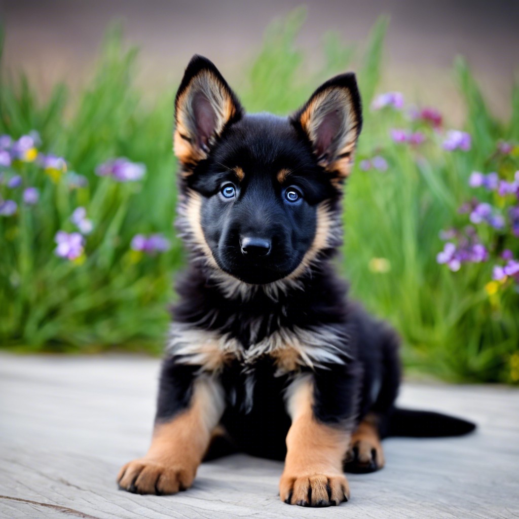 black red german shepherd puppy