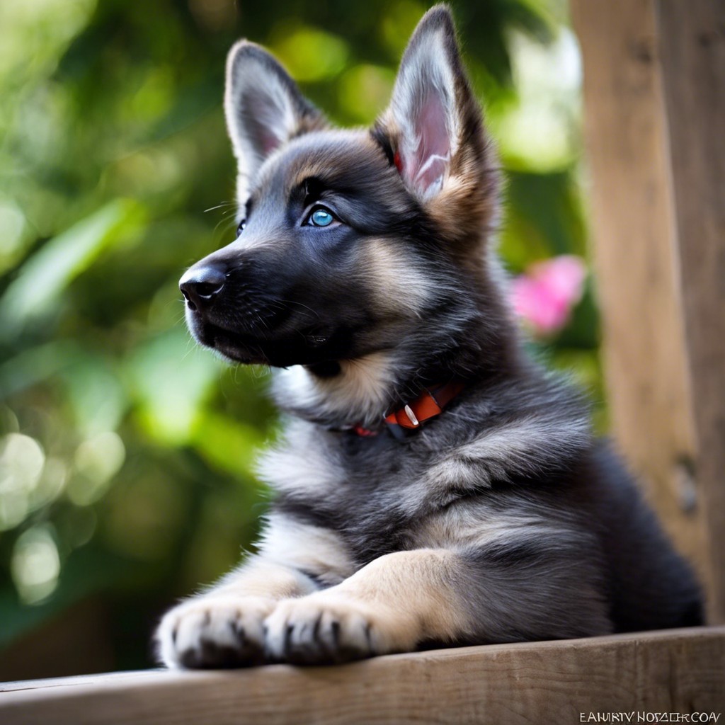 gray german shepherd puppy