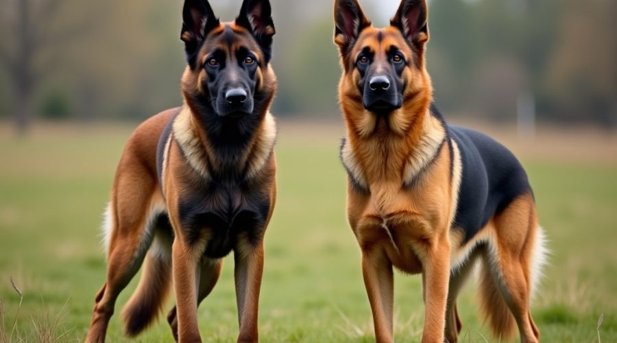 belgian malinois and german shepherd