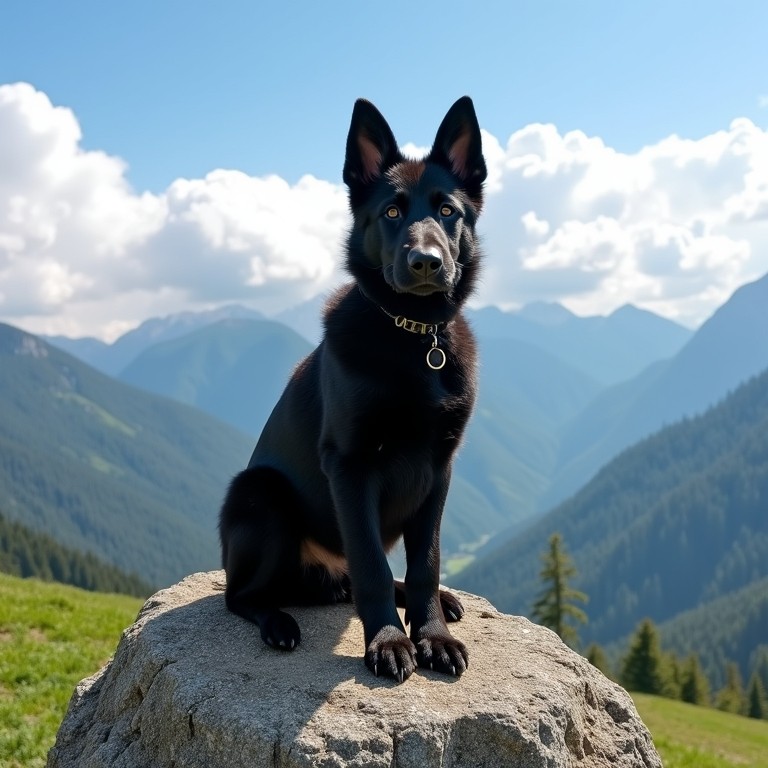 black german shepherd pup