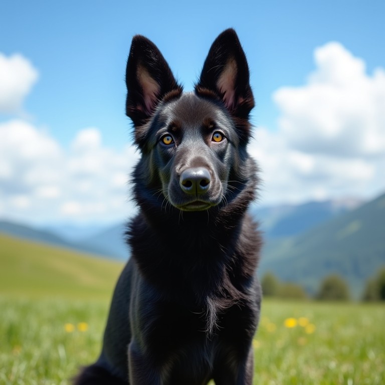 young black german shepherd