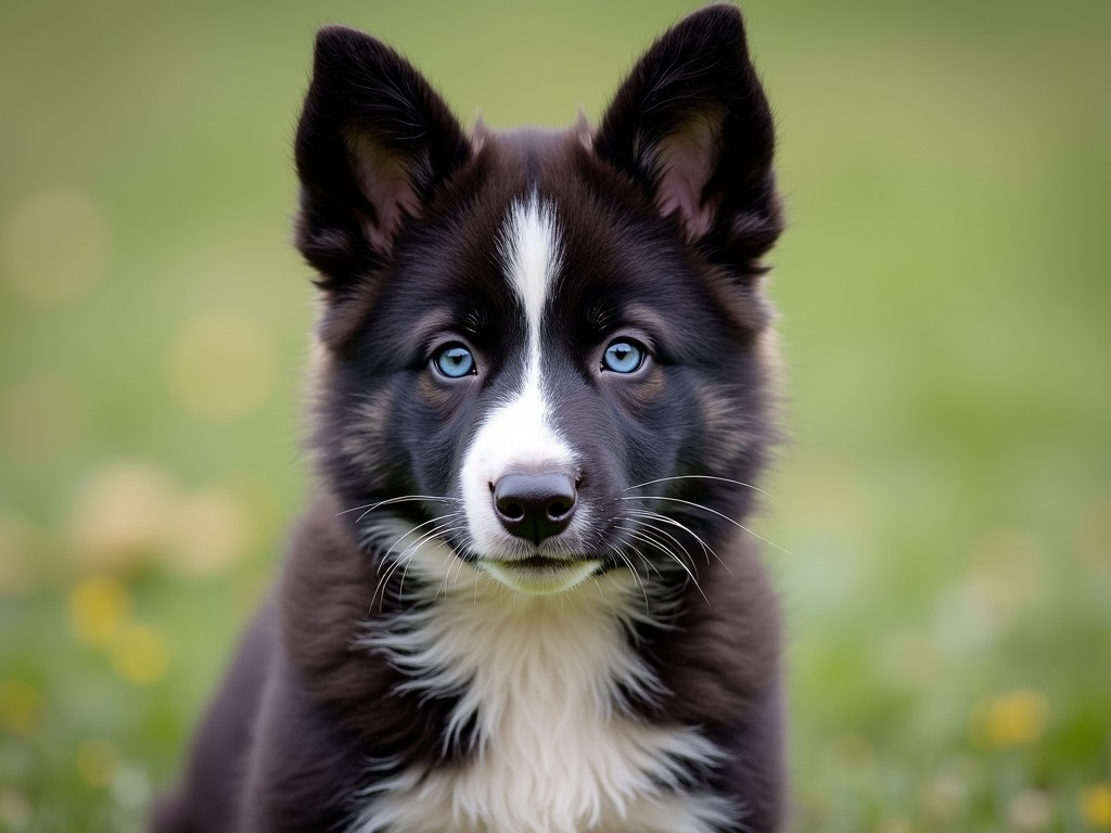 german shepherd panda colored puppy