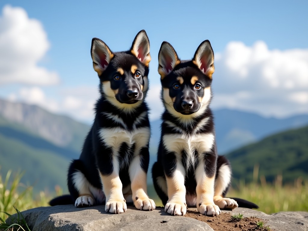 panda german shepherd puppies